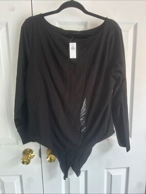 Banana republic Black Long-Sleeve Women’s Bodysuit Top